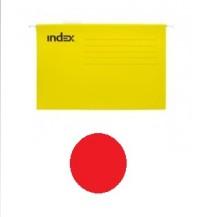 Index Подвесная папка "Foolscap", с табулятором, 412x240 мм, красная
