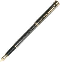 Pierre Cardin Перьевая ручка "Tresor", корпус и колпачок - латунь с гравировкой, покрытие металлом