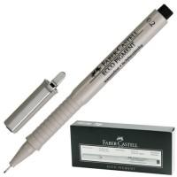 Faber-Castell Ручка капиллярная &quot;Ecco Pigment&quot;, корпус серый, черные чернила
