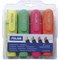 Milan Набор текстовыделителей "Fluo", 4 цвета, 5 мм