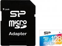 Silicon Power Флеш карта microSDXC 128Gb Class10 SP128GBSTXBU1V21SP + adapter Card Reader