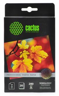 Cactus Фотобумага Prof CS-SGA628020 10x15/280г/м2/20л./белый полуглянцевое для струйной печати