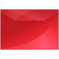 OfficeSpace Папка-конверт на кнопке, А4, 150 мкм, красная