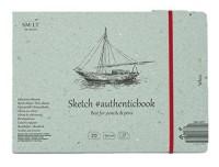 Smiltainis Скетчбук для эскизов "White #authenticbook" с резинкой, 24,5x17,6 см, 32 л