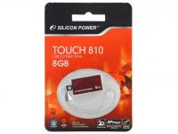 Silicon Power Флешка USB 8Gb Touch 810 SP008GBUF2810V1R красный
