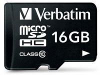 Verbatim Карта памяти Micro SDHC 16GB Class 10 44082 + адаптер