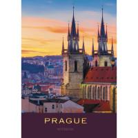 Канц-Эксмо Книга для записей "Вокруг света. Очарование Праги", А6, 64 листа, клетка