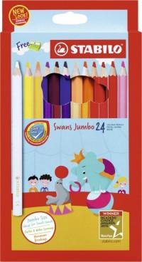 STABILO Набор цветных карандашей "Swans Jumbo", 24 цвета