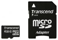 Transcend microSDHC 4Gb Class 10 + adapter