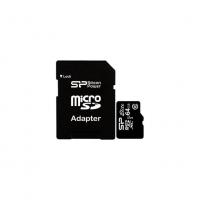 Silicon Power 64GB Class10 с адаптером SD microSDXC, 64Гб, Class 10