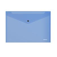 ErichKrause Папка-конверт на кнопке "Glossy Vivid", полупрозрачная, А4, синяя