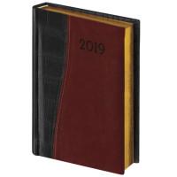 BRAUBERG Ежедневник датированный на 2019 год "Cayman", А5, 168 листов, цвет обложки черный, коричневый
