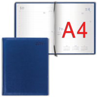 BRAUBERG Ежедневник датированный на 2016 год, А4, 176 листов, темно-синий