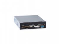 Ginzzu Картридер &amp;lt;All-in-1&amp;gt; USB 3.0 internal 3.5&amp;quot; Black + USB 3.0 port,  OEM (GR-156UB)