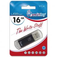 Smartbuy USB 2.0 16Gb V-Cut 16Гб, Черный, пластик, USB 2.0