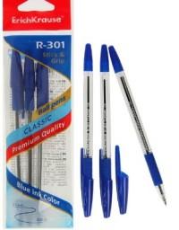 ErichKrause Ручки шариковые "R-301 Classic Stick&Grip", 1 мм, 3 штуки