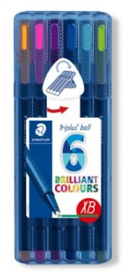 Staedtler Ручки шариковые "Triplus ball 437. Яркие цвета", M, 0,7 мм, 6 цветов