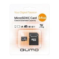 QUMO MicroSDXC Micro SDXC 64 Gb Class 6 + adapt