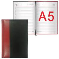 BRAUBERG Ежедневник недатированный "Prestige-2", А5, 160 листов, красно-черный