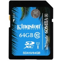 Kingston SecureDigital 64Gb  Class10, UHS-I Class 1 (SDA10/64GB)