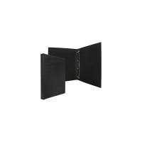 PANTA PLAST Папка-файл на 4-х кольцах, черная, корешок 25 мм, диаметр колец 16 мм