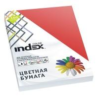 Index Бумага цветная "Color", А4, 80 г/м2, 100 листов, красный