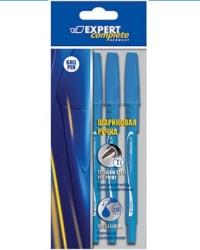 Expert complete Ручка шариковая "Stick" с обрезиненным корпусом, 0,7 мм, масляные синие чернила, 4 штуки