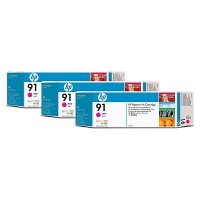 HP 91 3-pack 775-ml Magenta Ink Cartridges