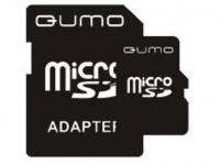 QUMO Карта памяти Micro SDHC 8Gb class 4 QM8GMICSDHC4 + SD adapter