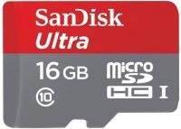 Sandisk microsdhc 16gb class 10 ultra + адаптер (sdsdquin-016g-g4)