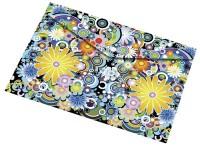PANTA PLAST Папка-конверт на кнопке "Flowers", А4, 120 листов