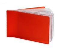 MILAND Визитница горизонтальная "Эконом", красная, 16 листов, 32 карты