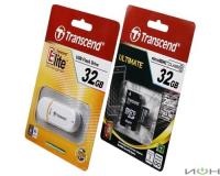 Transcend Комплект аксессуаров  MicroSD 32 Gb + USB Flash JF330 32 Gb