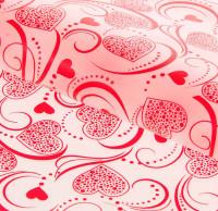 Арт Узор Плёнка для цветов и подарков "Сердечки красные", 60x60 см, 10 листов, арт. 894813 (количество товаров в комплекте: 10)