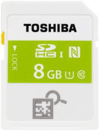 Toshiba 8GB Class 10 NFC SDHC Card (белый)