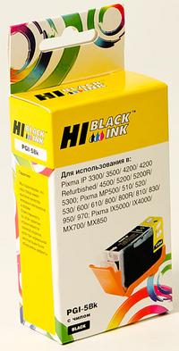 Hi-Black Картридж струйный "", совместимый с "Canon" PGI-5Bk с чипом, черный