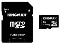 Kingmax Micro SDHC 8Гб Class10 + адаптер