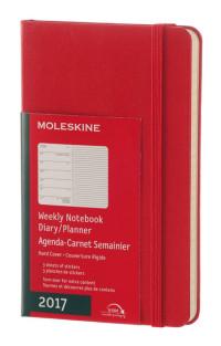 Moleskine Еженедельник "Classic WKNT Pocket", красный, 144 страницы, 90x140 мм