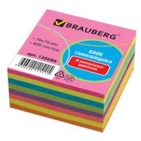 BRAUBERG Блок самоклеящийся (стикер) "Brauberg. Неоновый", 76x76 мм, 400 листов, 8 цветов