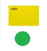 Index Подвесная папка "Foolscap", с табулятором, 412x240 мм, зеленая