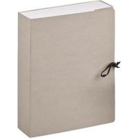 Комус Короб архивный, А4, переплетный картон, серый
