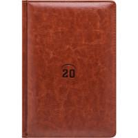 Index Ежедневник датированный на 2020 год "Nature", А5, линия, 168 листов, цвет обложки коричневый