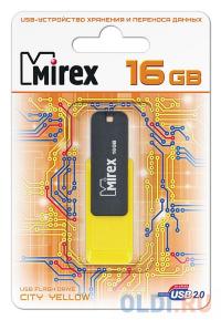 Mirex Флеш накопитель 16GB City, USB 2.0, Желтый