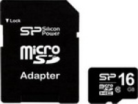 Silicon Power microSDHC 16 Gb Class 10 SP 016 GBSTH 010 V 10-SP + adapter