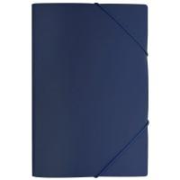 Index Папка на резинках "Satin", A4, 0,45 мм, темно-синяя