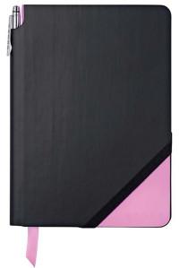 Cross Записная книжка "Jot Zone", средняя, 160 страниц в линейку, ручка в комплекте, черно-розовый