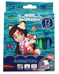 Mattel (Маттел) Фломастеры Mattel "Enchantimals", 12 цветов