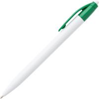 Sponsor Ручка шариковая, автоматическая, белый корпус, зеленые детали