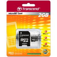 Transcend Micro SecureDigital 2Gb + адаптер SD (TS2GUSD)