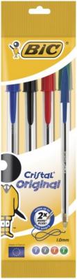 BIC Набор ручек шариковых "Crystal M", 0,4 мм, 4 цвета